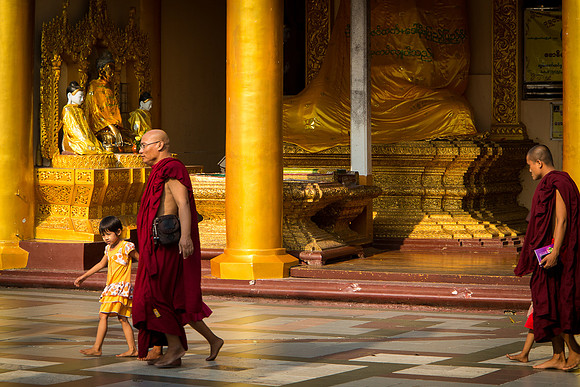 Pagoda Monks Yangon