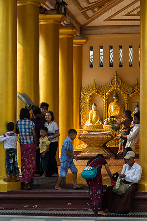 Buddha Statue Shwedagon Pagoda Yangon