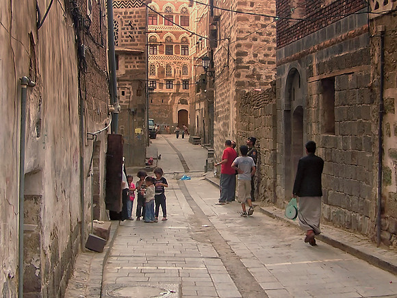 Street Scene, Old Sana'a, Yemen