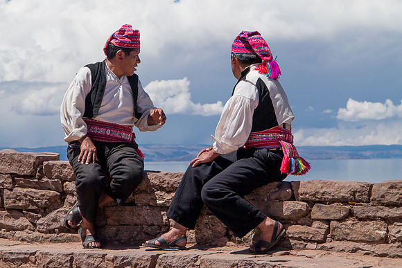 Town Officials Islas del Sol Bolivia